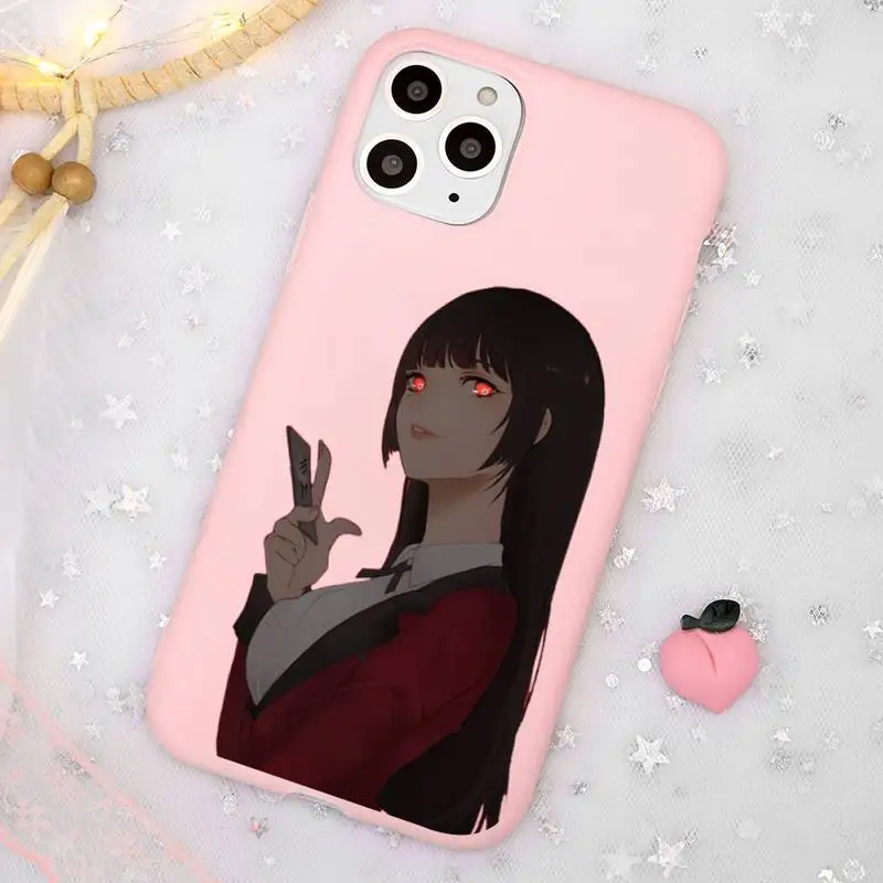 

Japanese Anime Kakegurui Jabami Yumeko Phone Case Candy Color for iPhone 11 12 mini pro XS MAX 8 7 6 6S Plus X SE 2020 XR