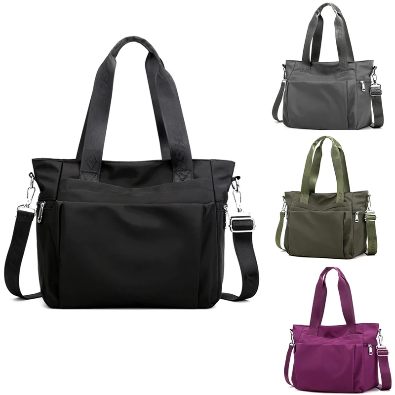

Casual Simple Large Capacity Canvas Tote Bag Female Lightweight Portable Shoulder Messenger Bags for Women