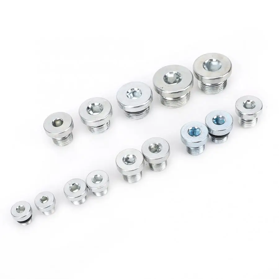 14Pcs Drain Plug Hex Socket Oil Flange Pan Sealing Fittings Multiple Purpose Nut for Water Pipe Beer | Обустройство дома