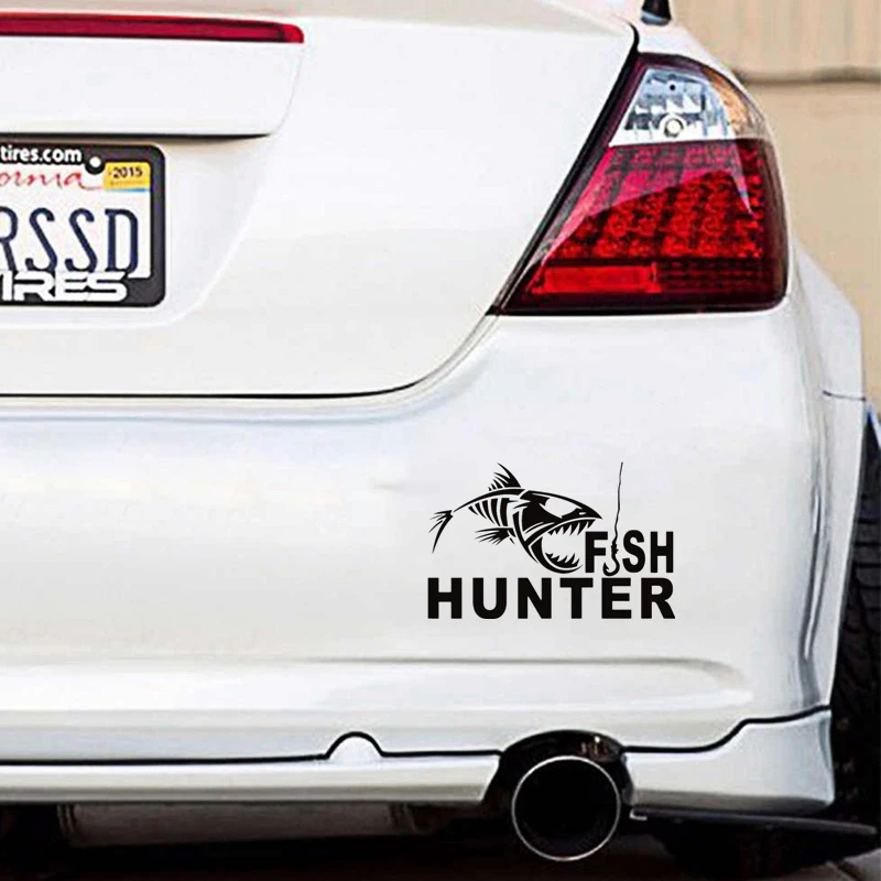 CS-1824# funny vinyl car sticker Fish Hunter waterproof multiple sizes decal for auto stickers styling on bumper | Автомобили и