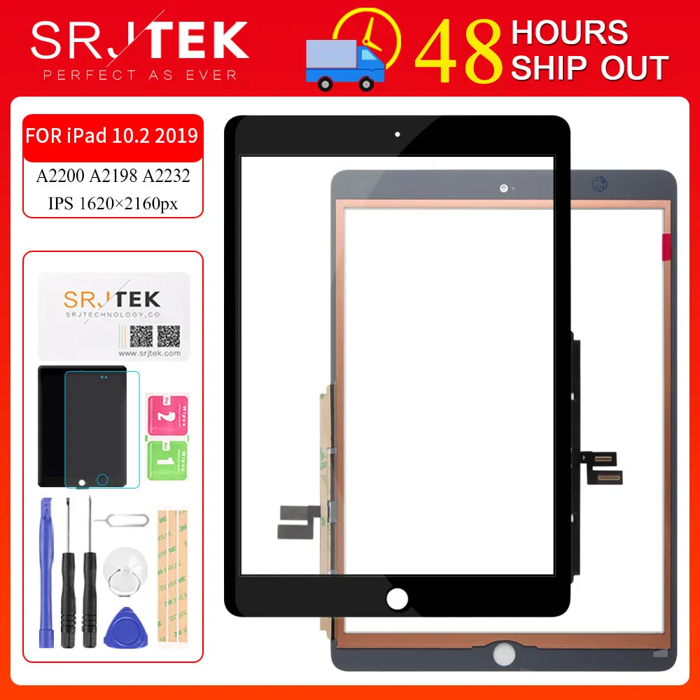 Сенсорный экран для iPad 2019 10 2 сенсорный 7 iPad7 дигитайзер панель A2197 A2198 A2200|ЖК-экраны