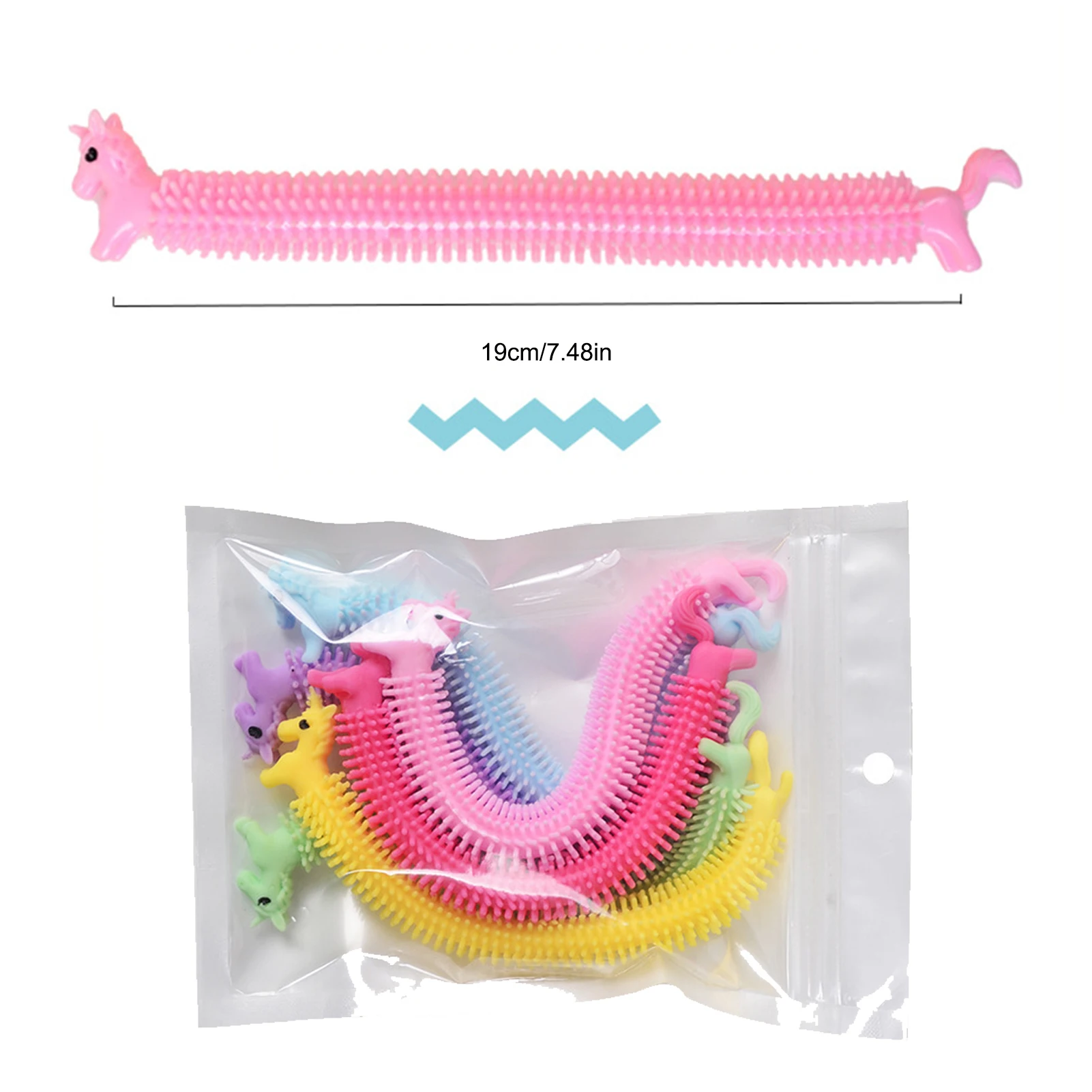 

Stretchy String Fidget Noodle Autism/ADHD/Anxiety Stress Relief Squeeze Fidget Fiddle Sensory Toy Decompression Toy 6/12PCS