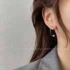 Простые индивидуальные маленькие серьги-кольца, Женские глянцевые минималистичные элегантные серьги в Корейском стиле