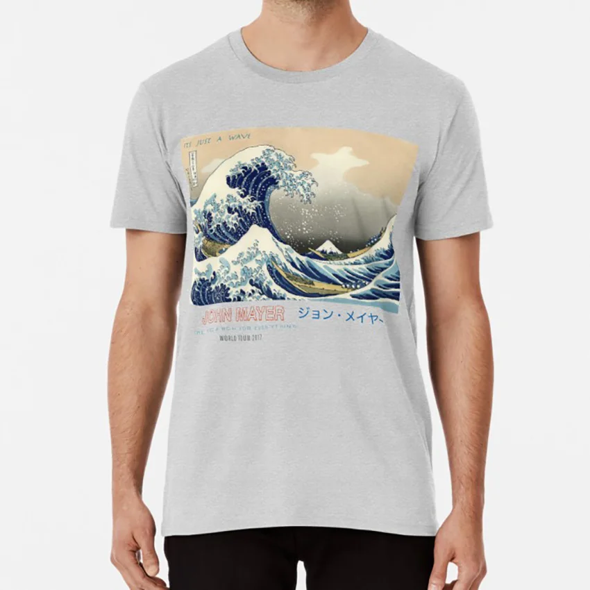 Джон Майер летняя волнистая Футболка волна отличный поиск все мир Тур 2017|Мужские