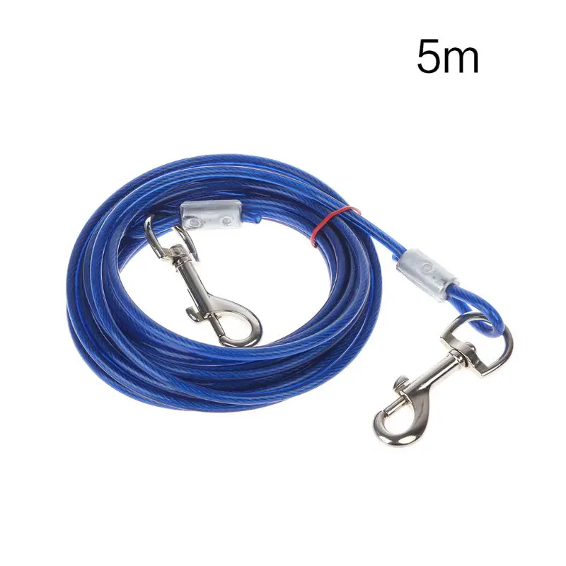 

X7AB Pet Tie-out Leash Heavy Duty Steel Wire Metal Chain Dog Lead Line