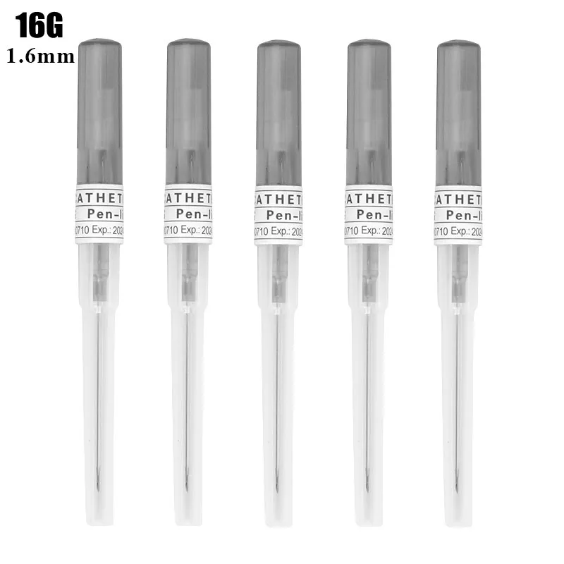 

50PCS 16G Gauge Piercing Needles I.V Catheter Sterilised Ear Nose Body Piercing Tattoo Needles Sewing Needles