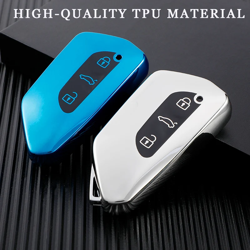 

TPU Car Key Case Cover Shell For VW For Volkswagen Golf 8 Mk8 2020 Skoda Octavia 3 Buttons Keyless Holder Shell Car Accessories