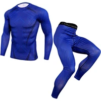 mens tight fitting suit sports quick drying fitness sports training stretch outdoor leisure running training suit underwear set