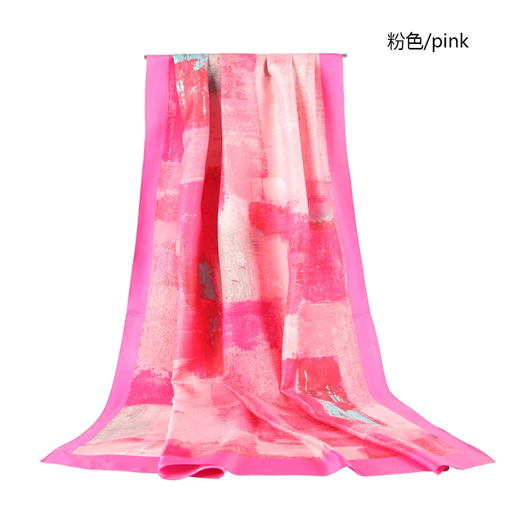 

2021 Spring and Summer New Printed Twill Square Graffiti Fashion All-match Ladies Sunscreen Silk Scarf Shawl Beach Towel