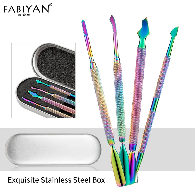 

Nail Beauty Tool Steel Push Double-Headed Exfoliating Nail Remover Fake Nail Taking Plane Steel Push Nail Repair Cleaning Tool