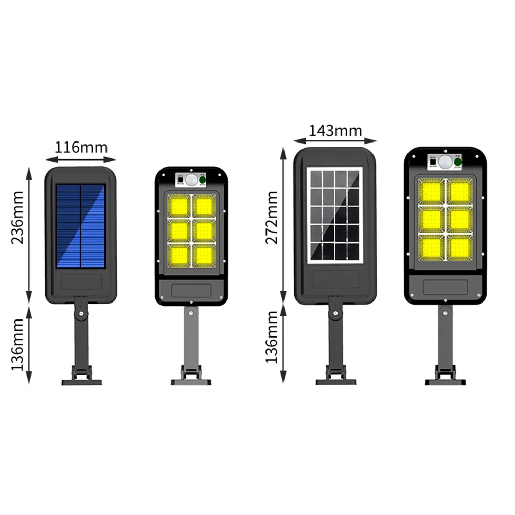 

Durable Waterproof Solar COB Wall Light Multi-functional Practical Human Motion Sensor Remote Control Security Lamp