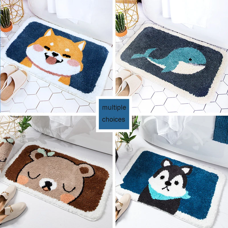 

Мультяшный ковер, супер мягкий коврик для ванной, кухонный Коврик для двери, впитывающий Противоскользящий коврик для двери