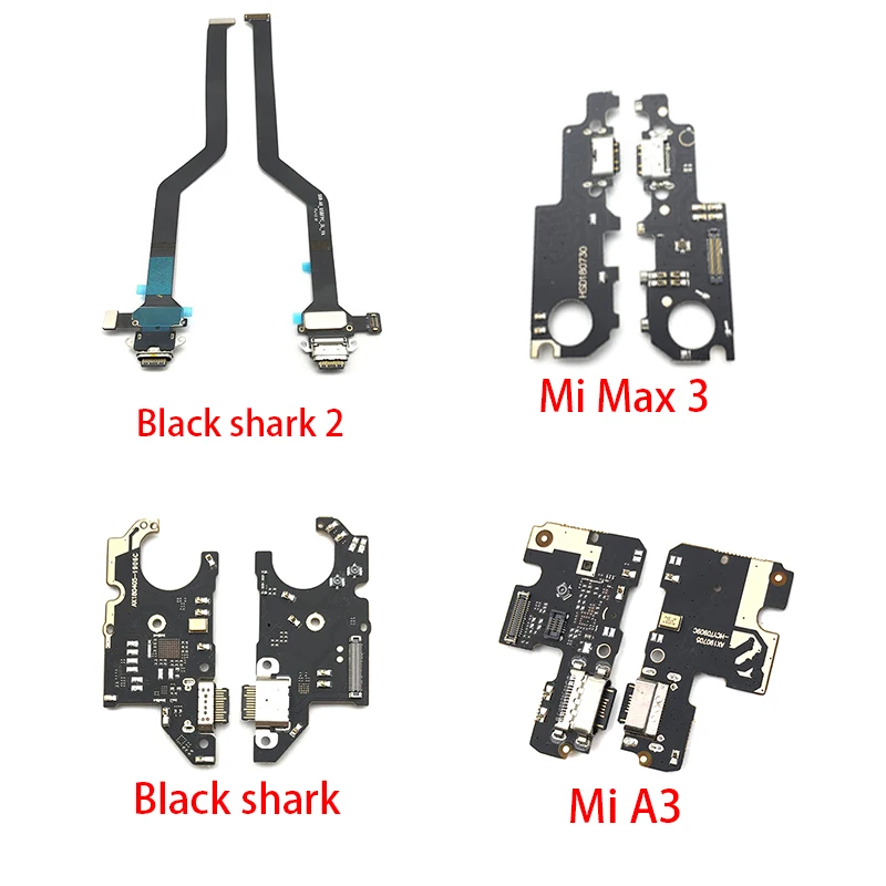 10 шт./лот USB разъем для зарядки док станция гибкий кабель Xiaomi Mi 9T A3 A2 A1 9 Se 8 Lite Max 3 Black