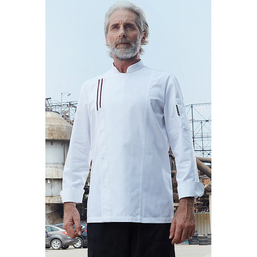 Куртка поварская унисекс с длинным рукавом униформа шеф повара рубашка Женская