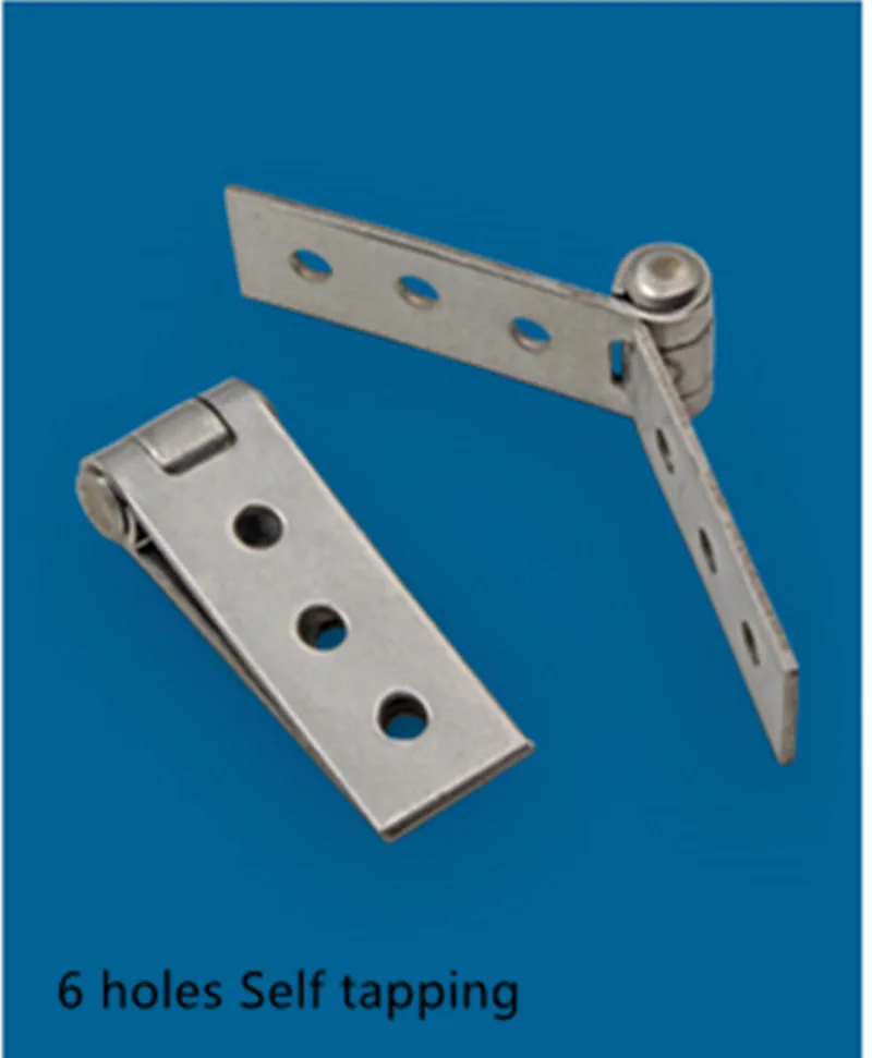 6 holes Self tapping Нержавеющая сталь ничего рамка петля сложить ничего рамка балкон окно петля ничего рамы двери и части сопротивляться трещине - Цвет: 6 holes Self tapping