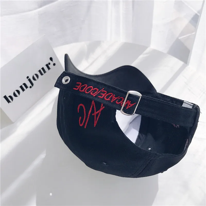 Новая мода черная шляпа Женская корейская пара хип-хоп бейсболки мужская от