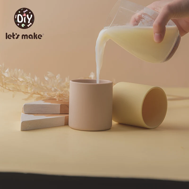 Кружка детская однотонная силиконовая с трубочкой 1 шт. | Чашки