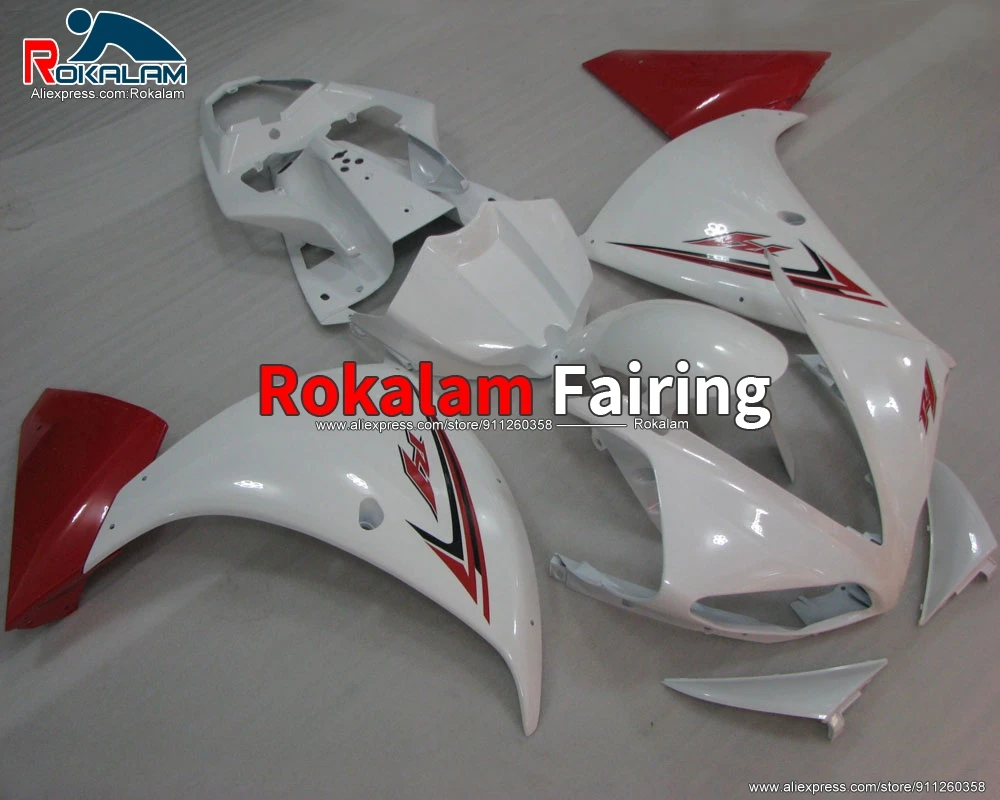 

Motorcycle Bodywork For Yamaha YZF1000 R1 2009 2010 2011 YZFR1 09 10 11 White Red Sportbike Fairing Kit (Injection Molding)