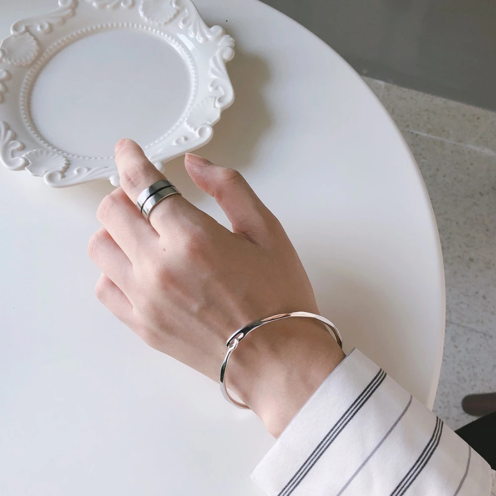 Браслет манжета женский из серебра 925 пробы ручной работы|Гибкие и жесткие