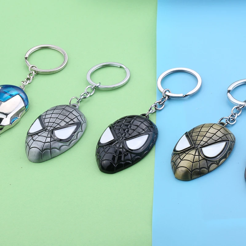 Marvel Мстители брелок металлические брелки Человек паук с Бэтменом шлем Железного