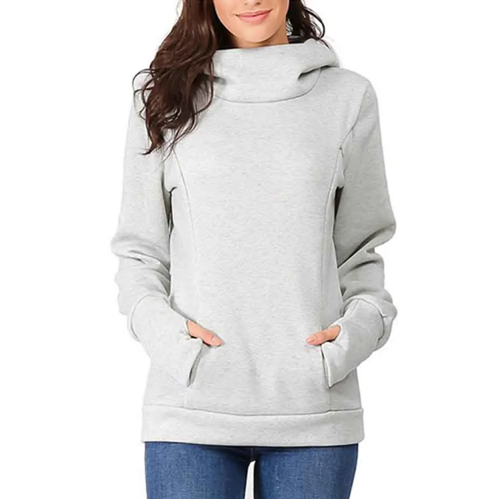 Повседневная Толстовка для беременных женщин с двойной молнией и кормящих мам