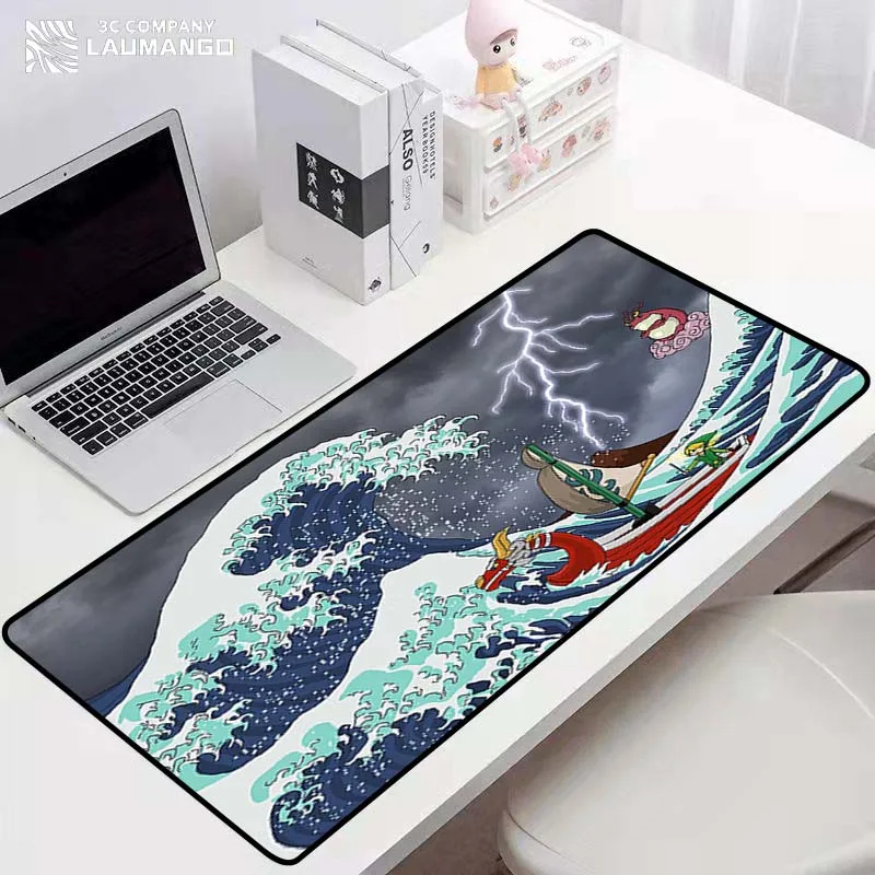 

Cute Anime Mouse Pad Kawaii Accessories Wave Non-slip Mat Mausepad Computer Mousepad Gamer Rug Pc Mats Gaming Keyboard Carpet Xl