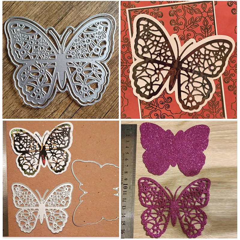

100*80mm hollow butterfly Metal Cutting Dies for decor card DIY Scrapbooking stencil Paper Album template Dies