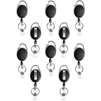 id card key chain lanyard clip key ring retractable pull name tag recoil badge belt rope holder heavy duty keyring keychain