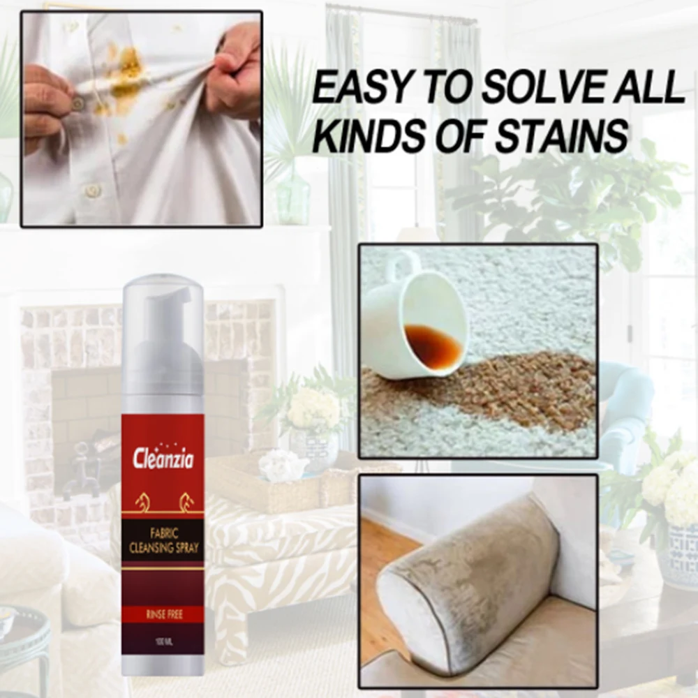 

Clothing Fabric Foam Cleaner For Clothing Jacket Dry Cleaning Carpet Curtain Mattress Cleaning Agent 30ml 100ml