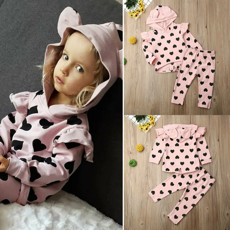 

Комплект одежды для девочек, пуловер с капюшоном и штаны