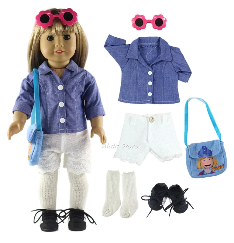 1 комплект повседневная одежда наряд дял 18-дюймовой куклы для 18 &quotамериканская