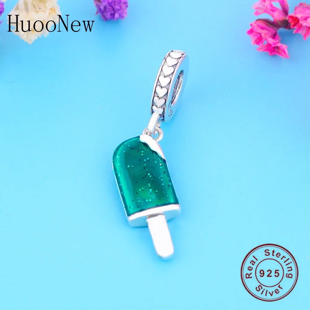 Женский браслет из серебра 925 пробы с зеленой эмалью | Украшения и аксессуары