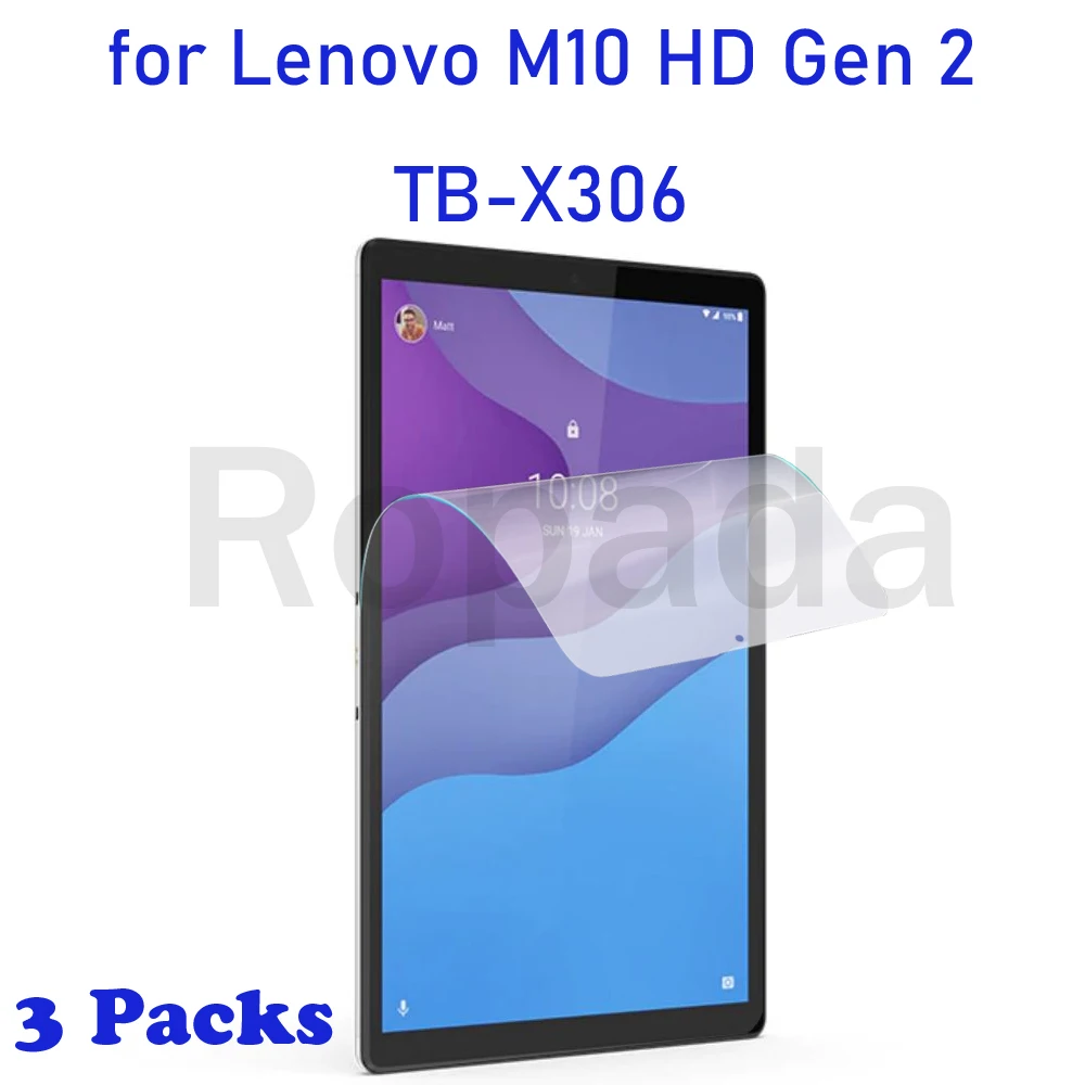 3 packs soft screen protector for lenovo tab m10 fhd plus tb x606 10 3 m7 m8 hd gen 2 tb x306 tb 7305 tb 8305 tb 8505 free global shipping