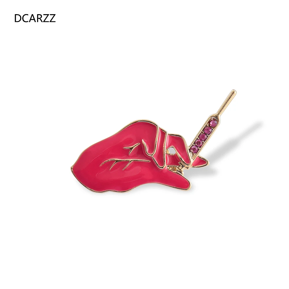 DCARZZ медицины эмалированная брошь на булавке милый синий и красный цвета белые