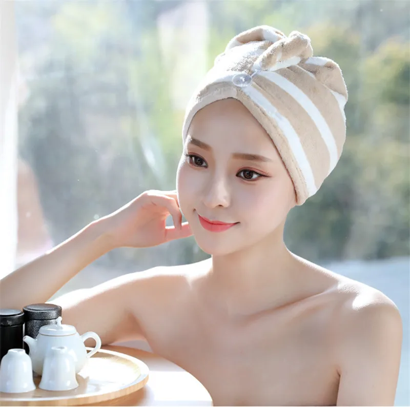 Полотенце для волос обертывание тюрбана микрофибра быстрый сушильный душ анти