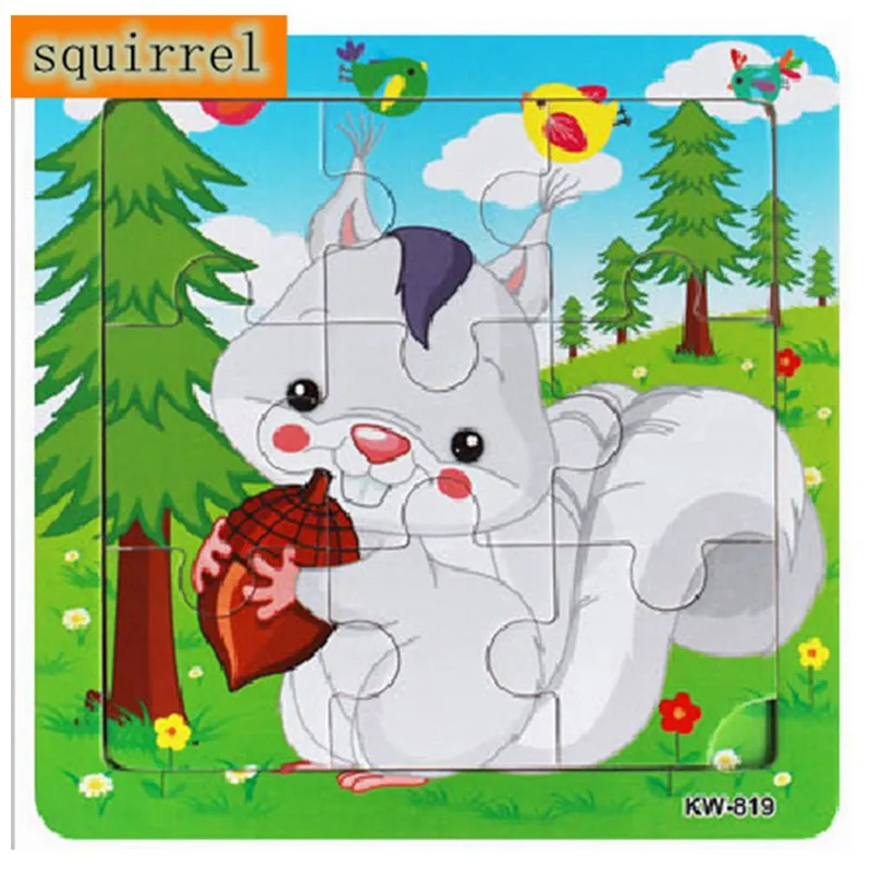 MP226 3D деревянные головоломки, игрушки для детей, Мультяшные пазлы с животными, Детские Игрушки для раннего развития, милые детские деревянные 3d пазлы, игрушки - Цвет: MP226