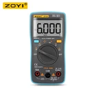 Цифровой портативный мультиметр ZOYI ZT101 с автоматическим диапазоном, 6000 отсчетов, стандартный вольтметр, Омметр, тестер температуры 65x130x32 мм