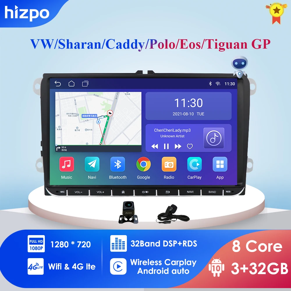 

4G 2din Android 10 Car AutoRadio GPS Multimedia Player For VW/Volkswagen/Golf/Passat/b7/b6/Skoda/Seat/Octavia/Polo/Tiguan Stereo