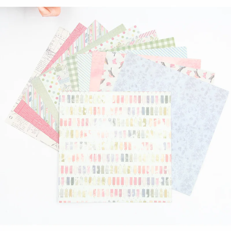 KLJUYP 12 листов бумаги для скрапбукинга художественная бумага фона бумажная карта