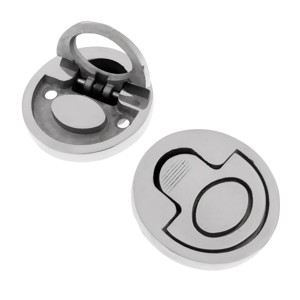 2х раздвижная дверь Шлаковая защелка люк круглая ручка для RV Морской лодки 2 дюйма