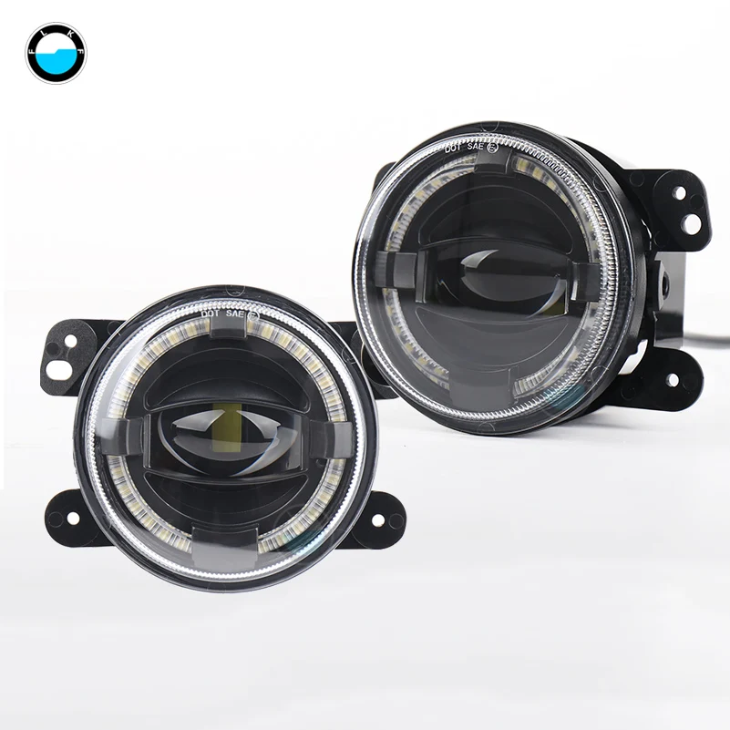 2 шт. 4-дюймовые круглые светодиодные противотуманные фары 30 Вт белые гало кольцо