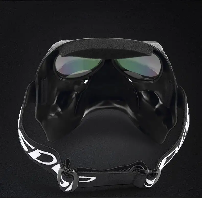 Классная мотоциклетная маска для лица с черепом очками съемные модульные очки