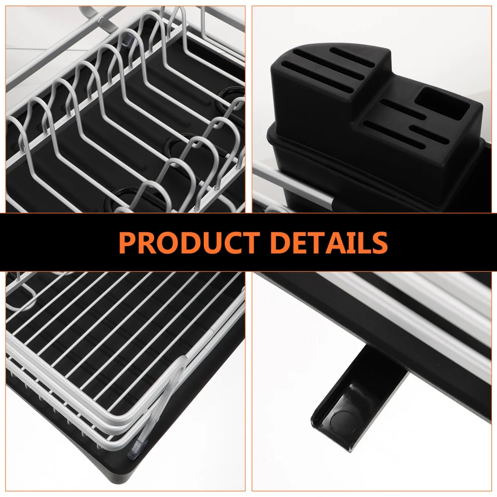

1pc Dish Plate Draining Rack Tableware Drying Rack Multi-function Storage Rack