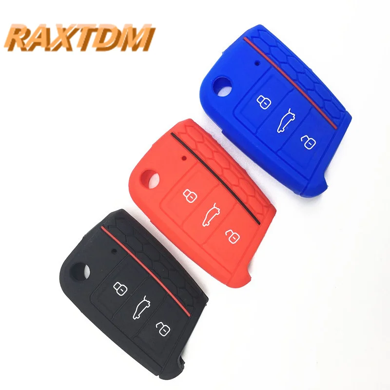 

Car Accessories Key Case Key Bag Key Cover For Volkswagen for VW Golf 7 mk7 for Skoda for Octavia A7 Silicone Key Portect Case
