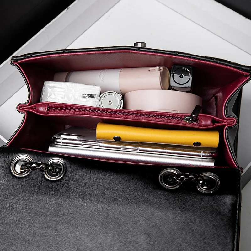 

2021 Small Fashion Classic Diamond Lattice Crossbody Shoulder Bags For Women Handbags Soft PU Leather Sac De Luxe Femme Cymka