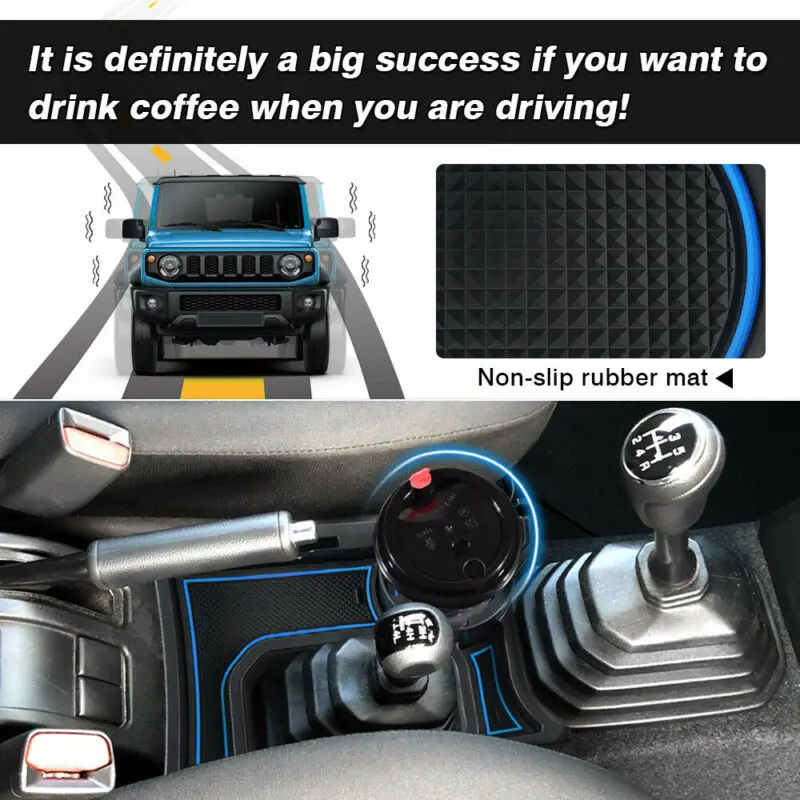 

W/ rubber pad Cup Holder Center Console Replacement Storage Box ABS Useful