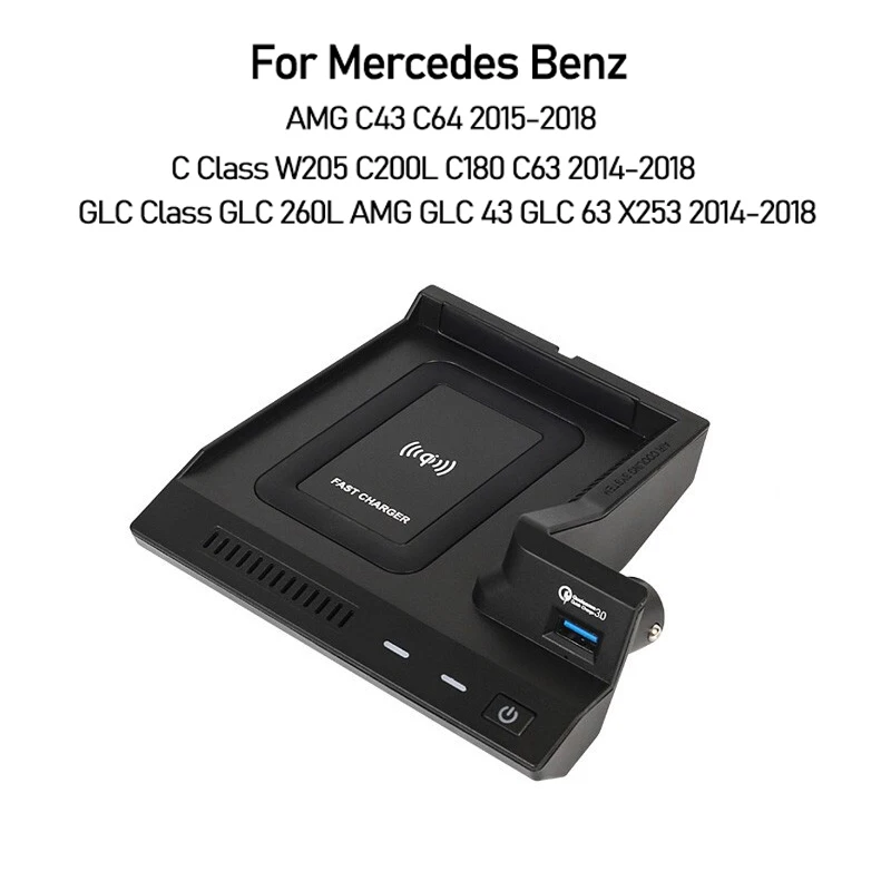 Автомобильное зарядное устройство USB для Mercedes-Benz W205 C43 C63 AMG GLC 43 GLC63 X253 C-Class