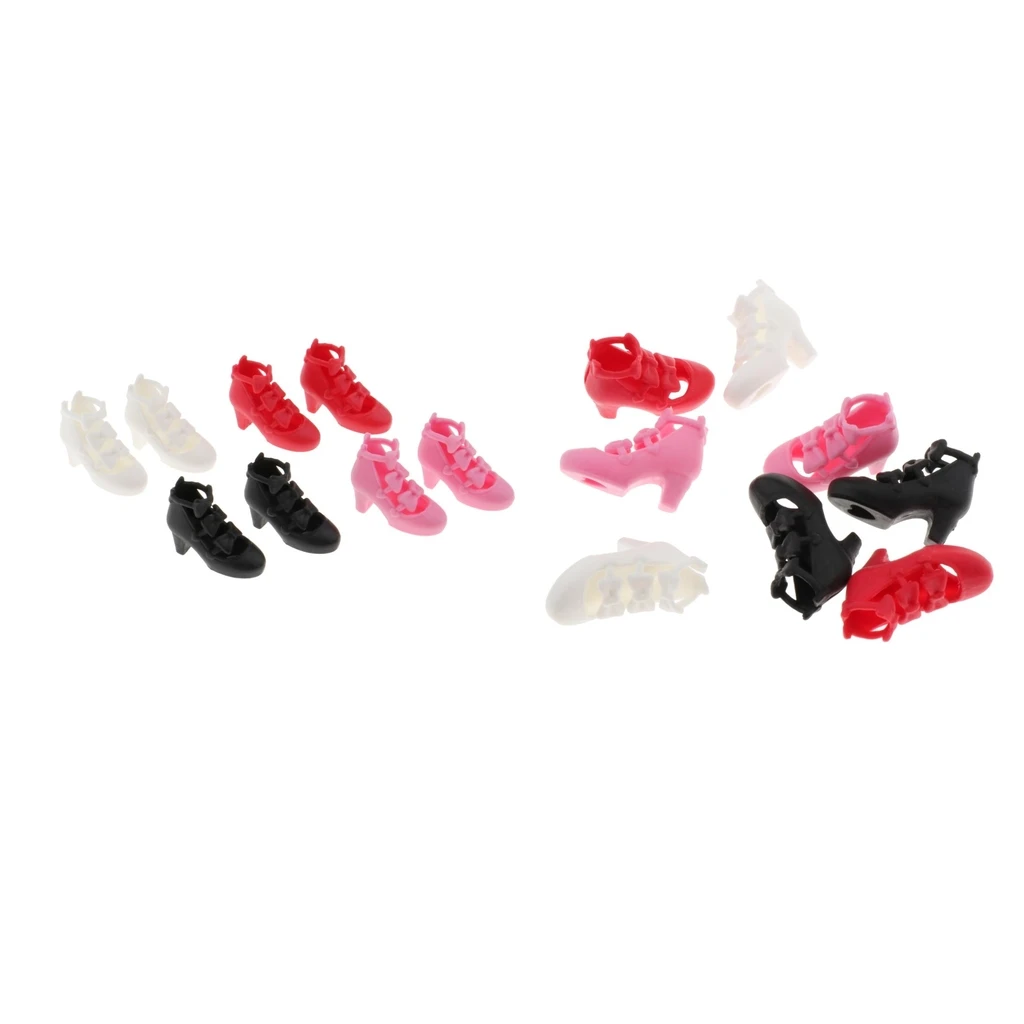 

8 Pairs Cute BJD Girl Dolls High Heel Shoes for 1/6 Blythe Licca Azone Accs