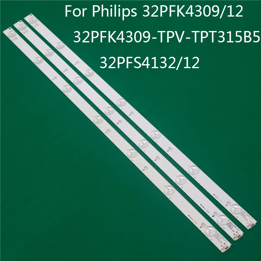 LED TV For Philips 32PFS4132/12 32PFK4309/12 32PFK4309-TPV-TPT315B5 LED Bar Backlight Strip Line Ruler GJ-2K15 D2P5 D307-V1 V1.1