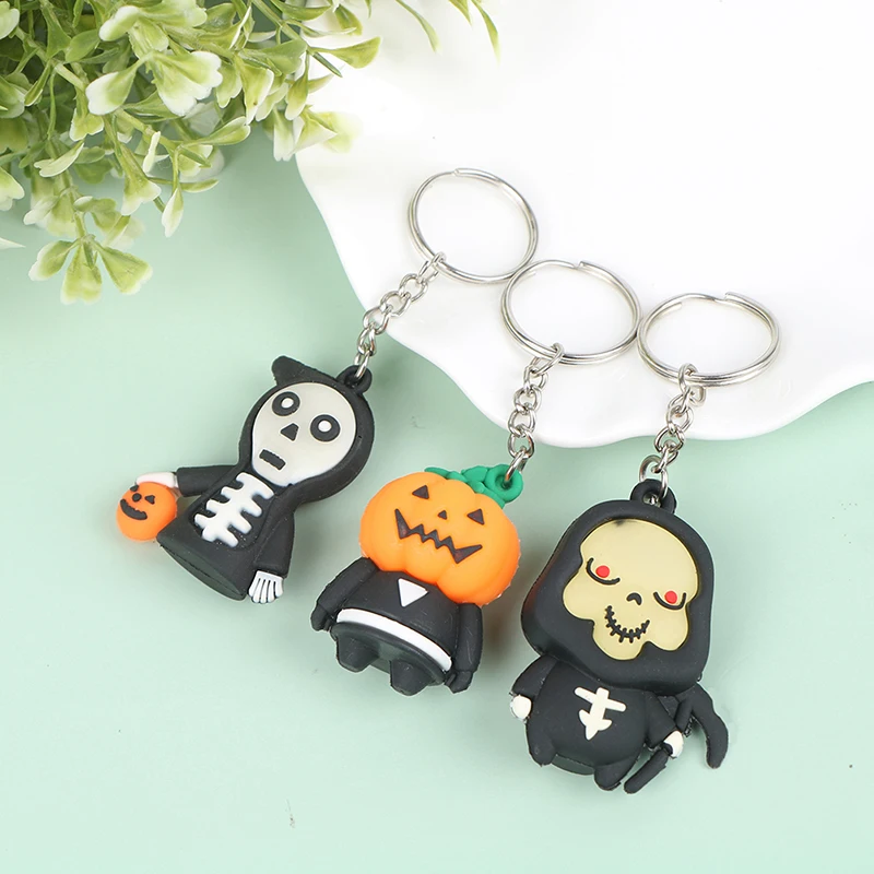 

1 шт. брелок в виде тыквы на Хэллоуин, призрак, мрачный жнец, брелок с подвеской, светящийся брелок